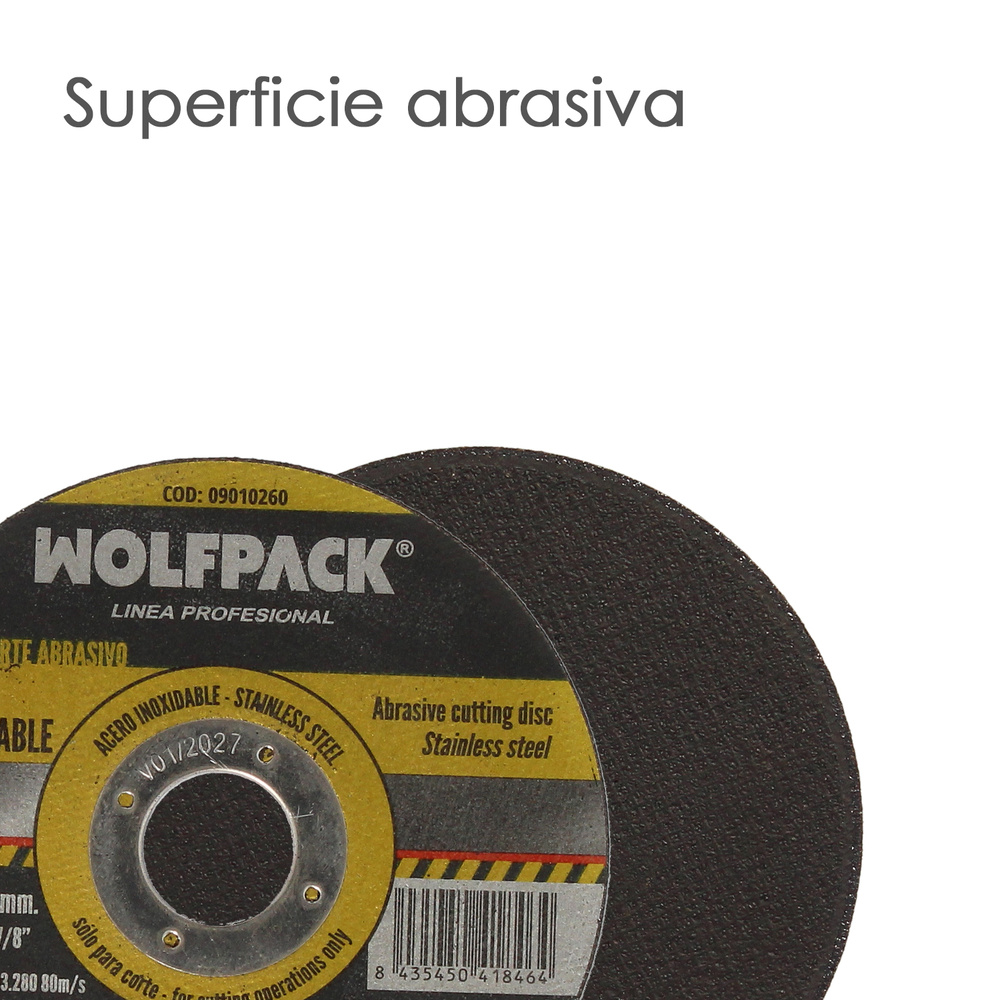 Disco Corte Abrasivo Acero Inoxidable Ø 115x Ø 22,2 mm Espesor 1,0 mm. Disco Radial / Amoladora Universal - Imagen 3