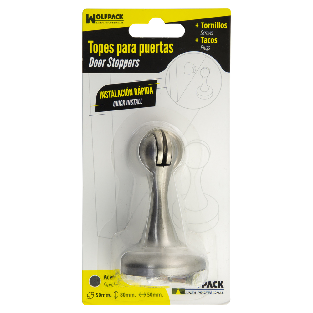 Tope Puerta Retenedor Magnetico Extrafuerte Acero Inoxidable Para Pared y Suelo - Imagen 4