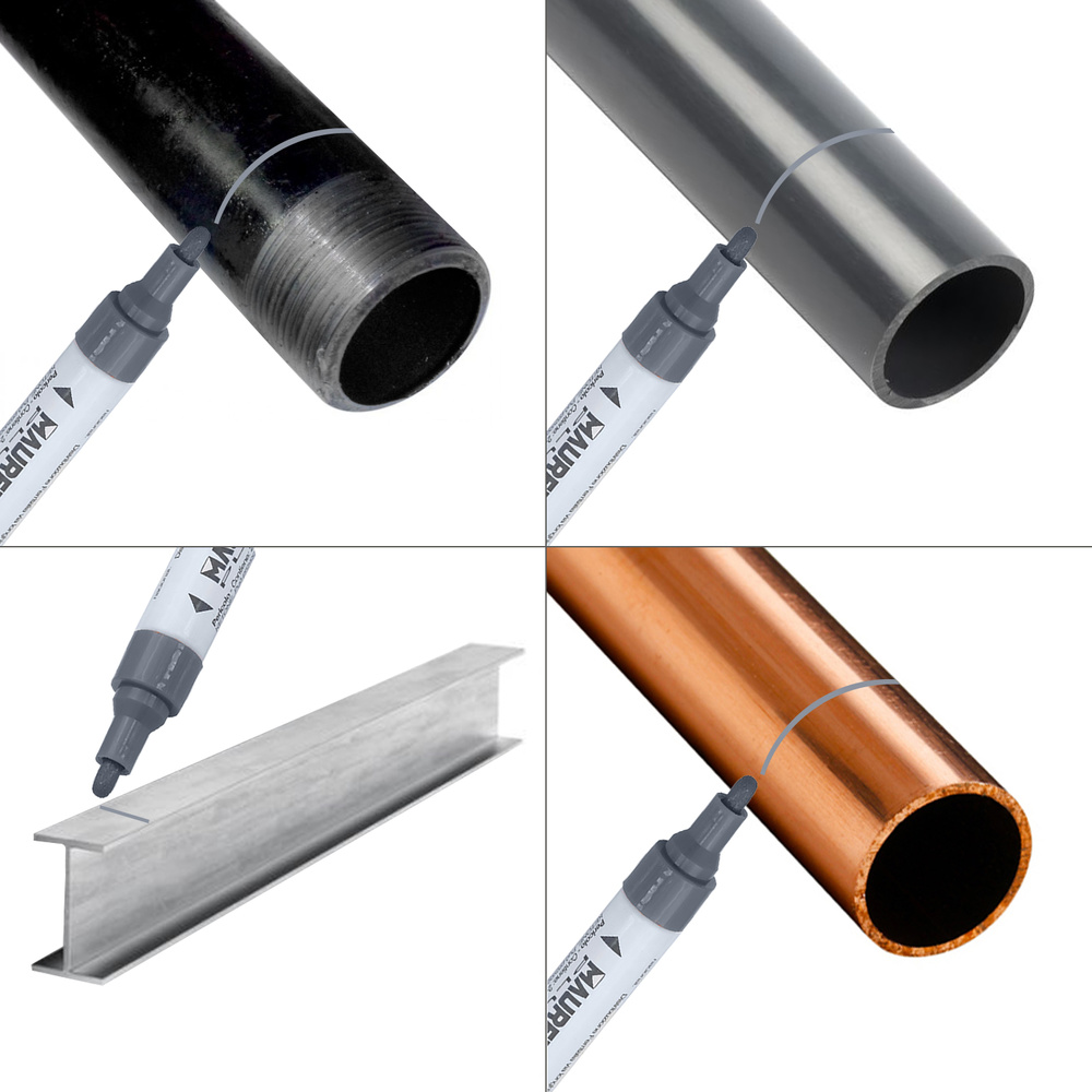 Rotulador Marcador Obra Profesional Pintura Permanente Plata - Imagen 4