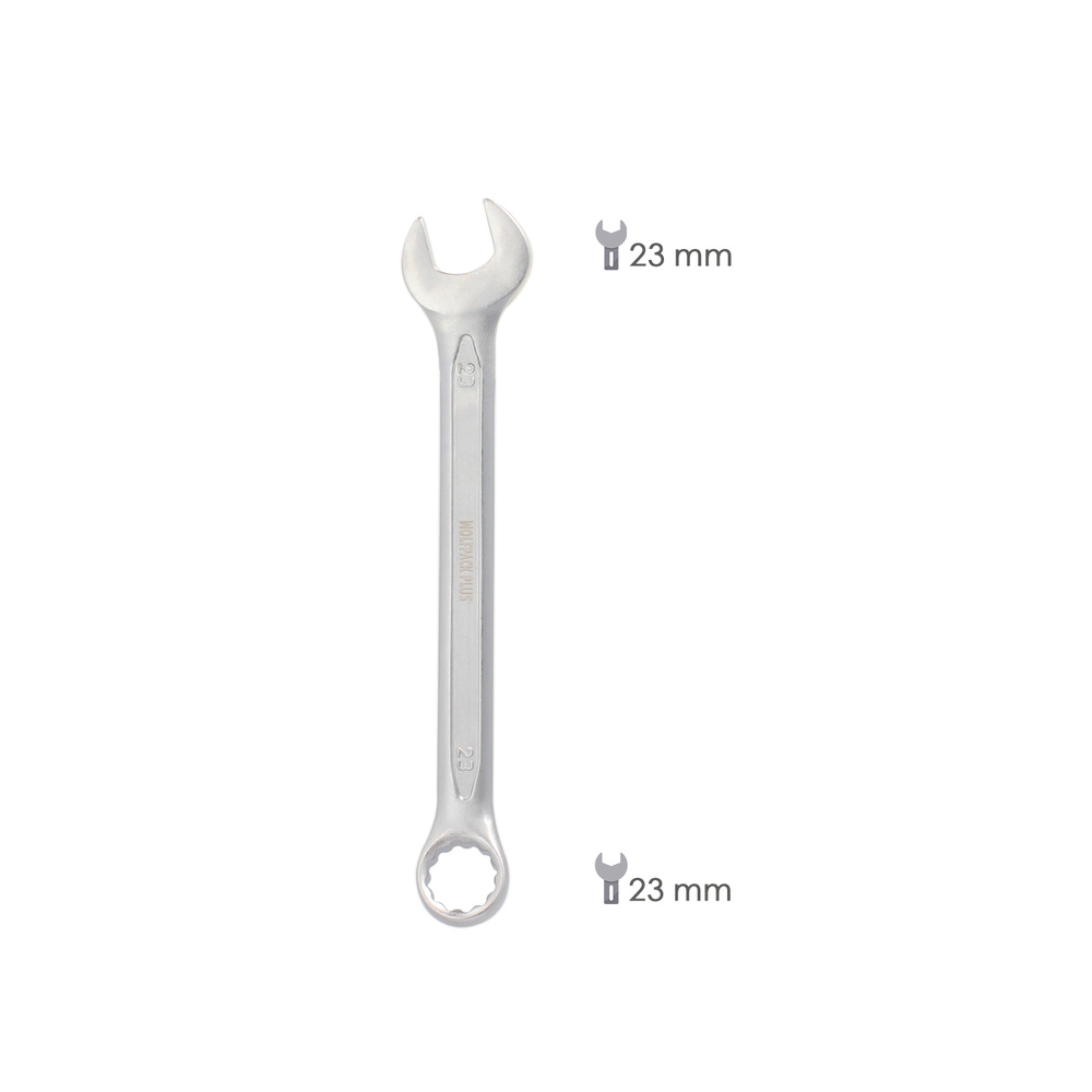 Llave Combinada Plus 23x23 Acero Cromo Vanadio DIN 3113. Llave Doble Boca, Llave Fija, Llave Estrella - Imagen 2