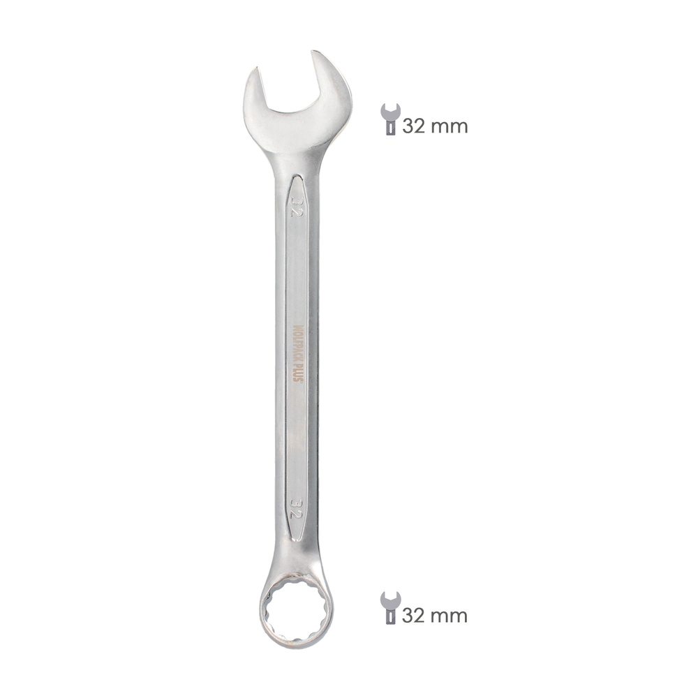 Llave Combinada Plus 32x32 Acero Cromo Vanadio DIN 3113. Llave Doble Boca, Llave Fija, Llave Estrella - Imagen 2