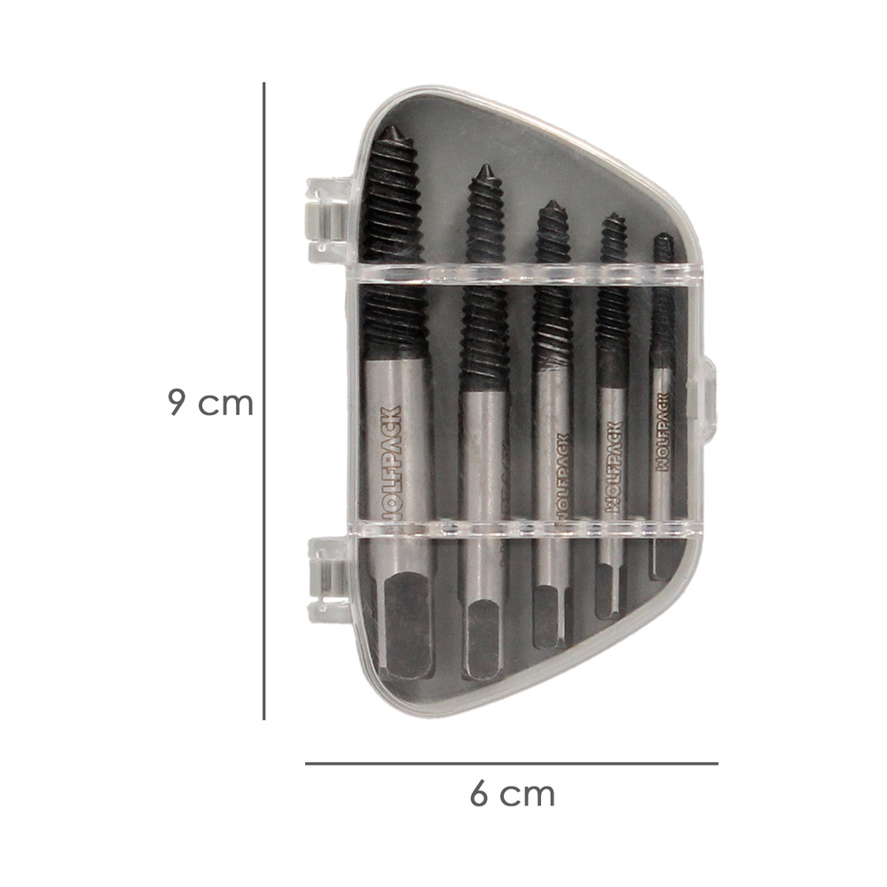 Juego Extractores Conicos Para Tornillos (5 Piezas). Medidas 3 A 18 mm. Extractor Tornillos, Saca Tornillos. - Imagen 2