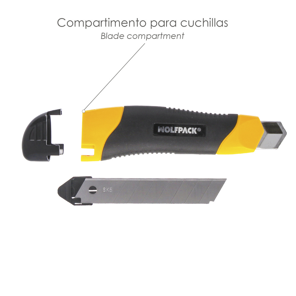 Cutter Con Hoja De 18 mm. Con 2 Hojas (Expositor 24 Piezas) - Imagen 5