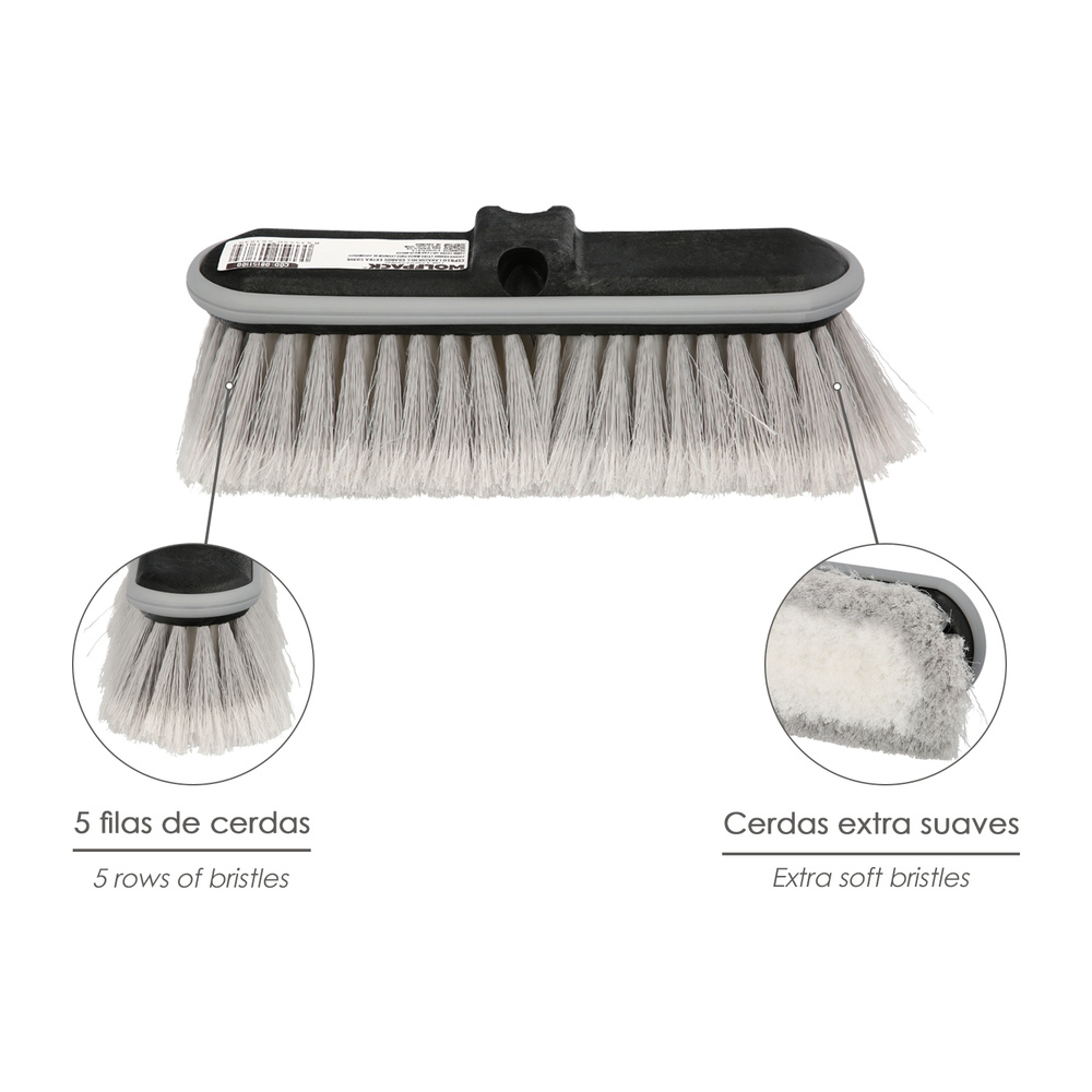 Cepillo Lavacoches Grande Extra Suave 28x9,5 cm. Protector De Goma. Limpieza De Coches, Camiones, Motos, Furgonetas - Imagen 3