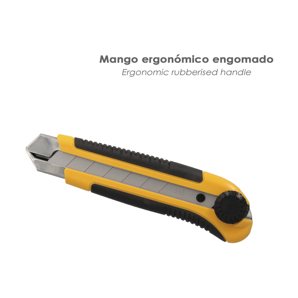 Cutter Ancho Profesional Hoja Acero Sk5 25mm. - Imagen 4