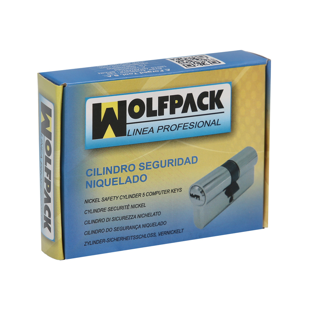Cilindro Seguridad 35x35 mm/13,5 Leva Corta Niquelado Con 5 llaves - Imagen 5