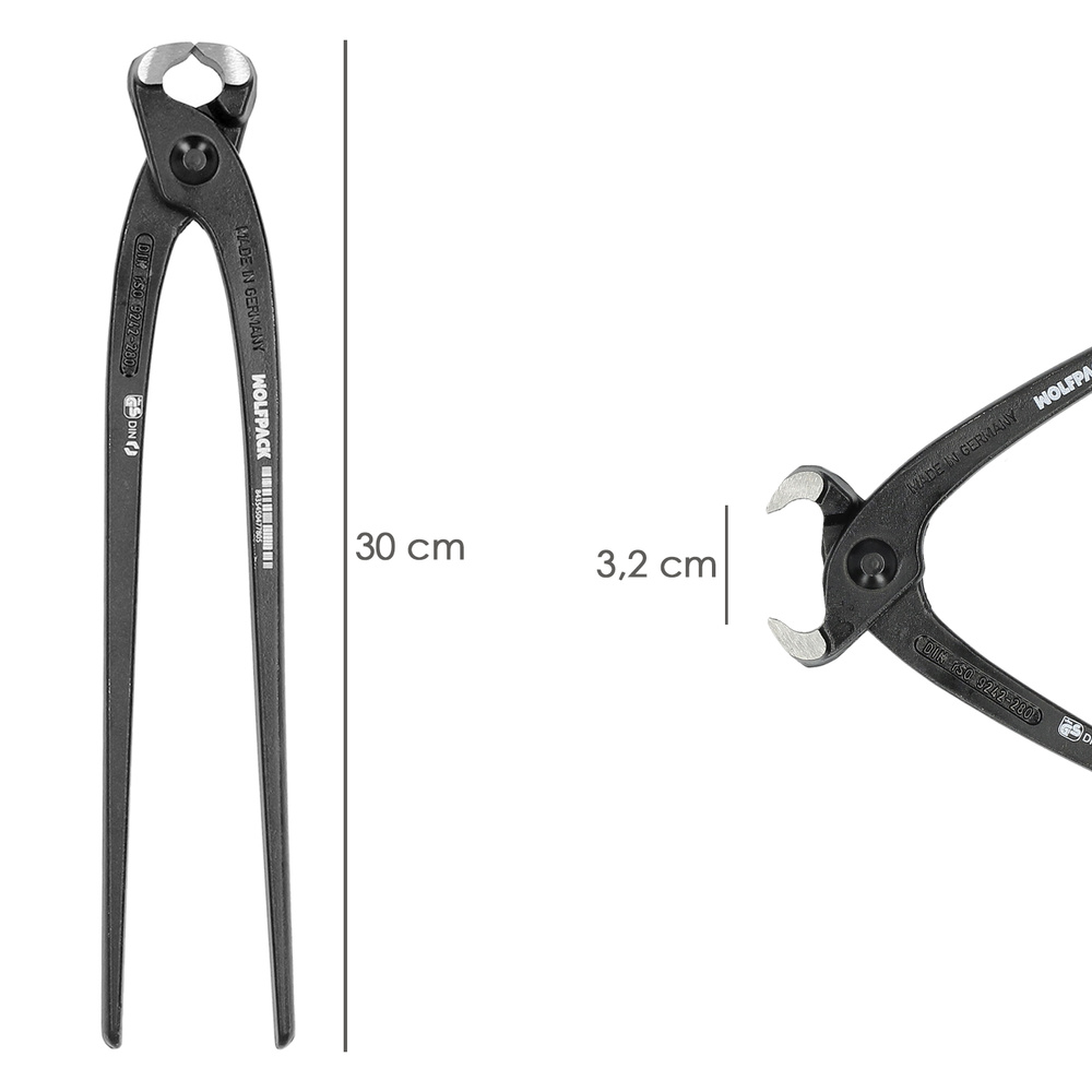 Tenazas Rusas Plus DIN/ISO 9242 Negra 12" - Imagen 2