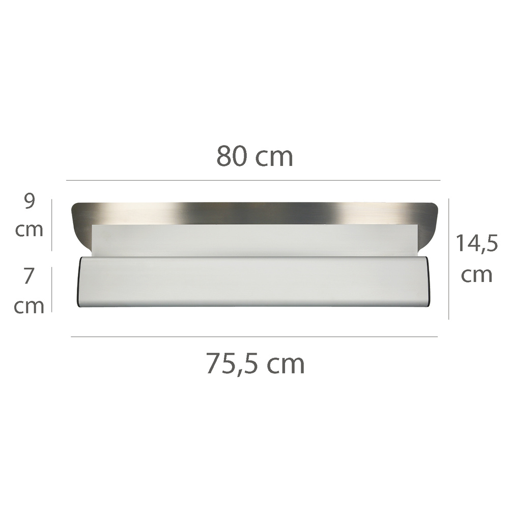 Llana Aluminio / Acero Inoxidable Para Yeso 80 cm. - Imagen 2