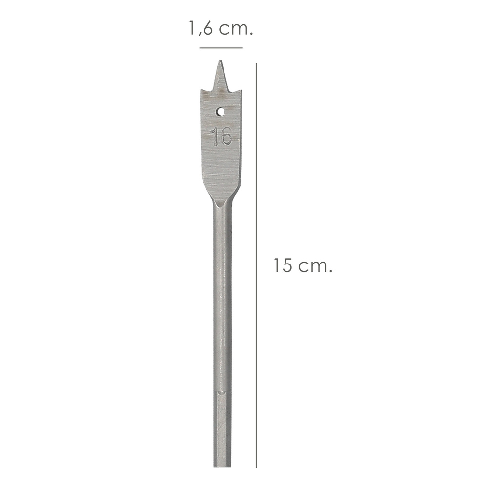 Broca Plana Madera 3 Puntas Wolfpack 16,00 mm. - Imagen 2