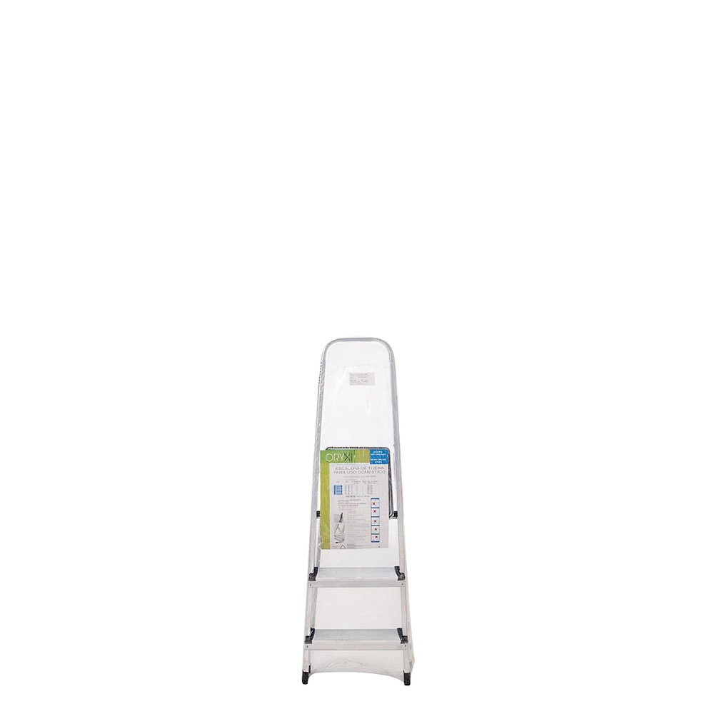 Escalera Aluminio 3 Peldaños Plegable, Uso doméstico, Antideslizante, Ligera y Resistente - Imagen 2