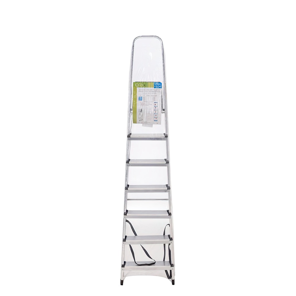 Escalera Aluminio 7 Peldaños Plegable, Uso doméstico, Antideslizante, Ligera y Resistente - Imagen 2