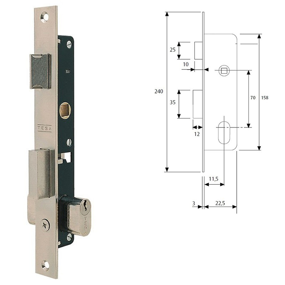 Cerradura Tesa 2220/12/nm - Imagen 2