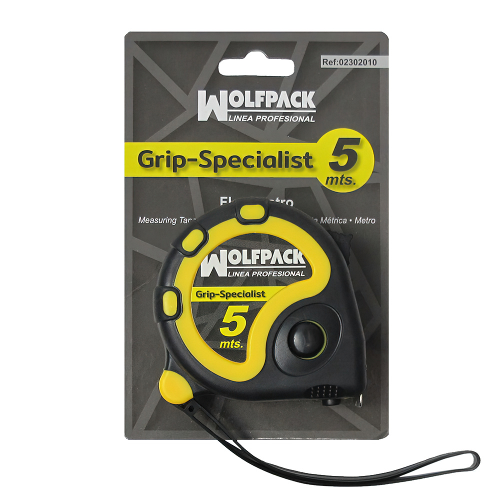 Flexometro 5 Metros Con Freno Wolfpack Grip Special - Imagen 2