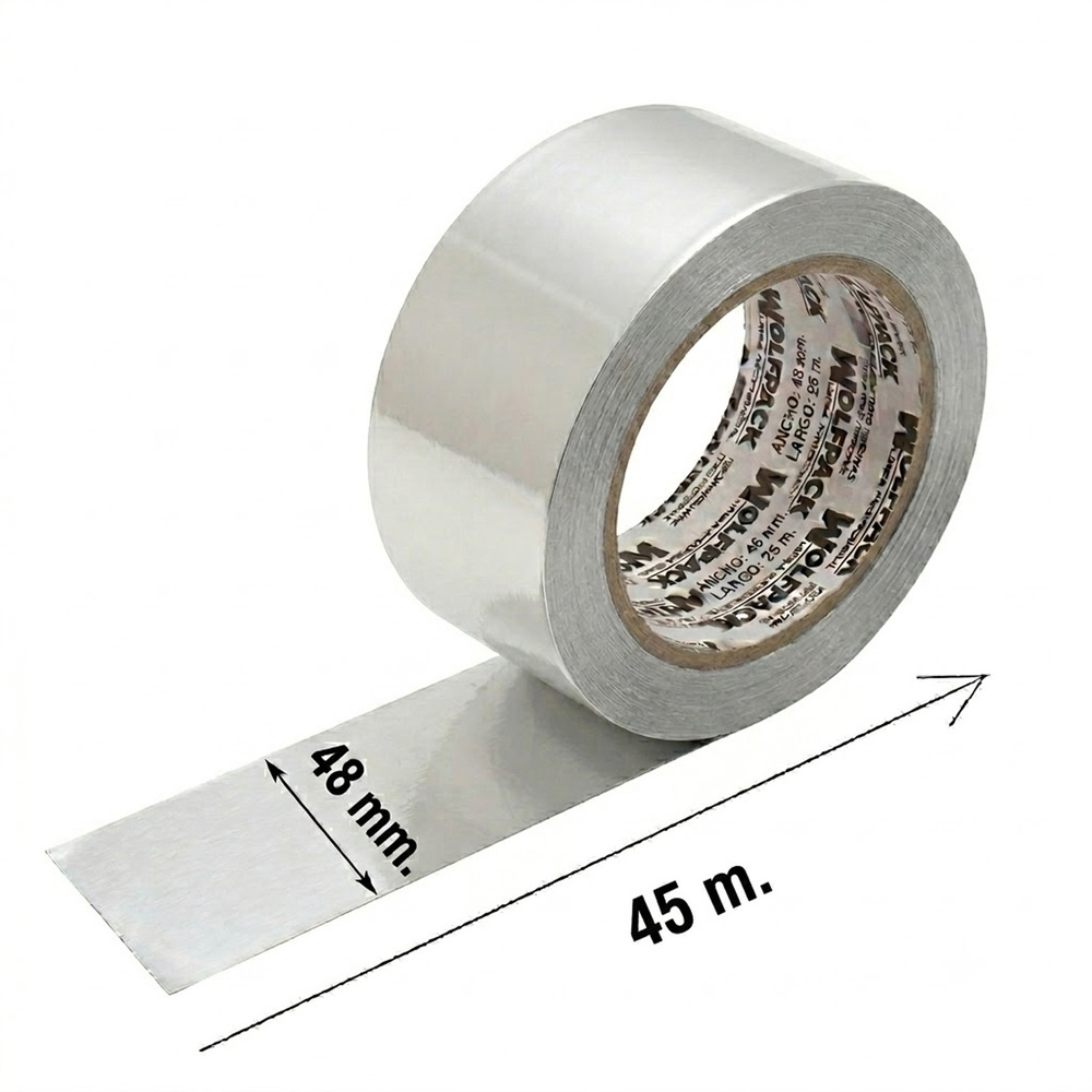 Cinta Adhesiva Aluminio 48 mm. x 45 m. 66 micras - Imagen 2