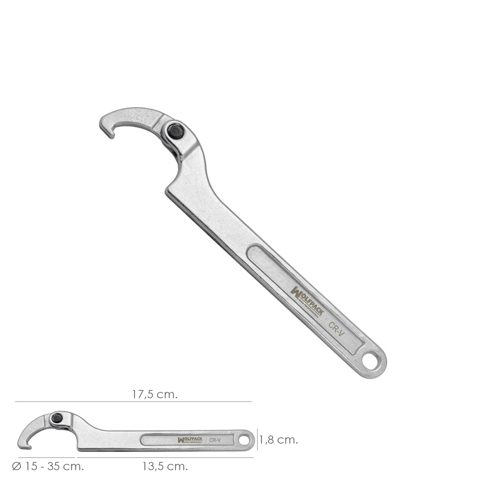 Llave De Gancho Articulada Para Tuberias Ø 15 A 35 mm. - Imagen 2