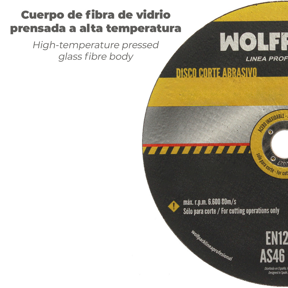 Disco Corte Abrasivo Acero Inoxidable Ø 230x Ø 22,2 mm Espesor 1,9 mm Disco Radial / Amoladora Universal Con Todas Las Amoladora - Imagen 5