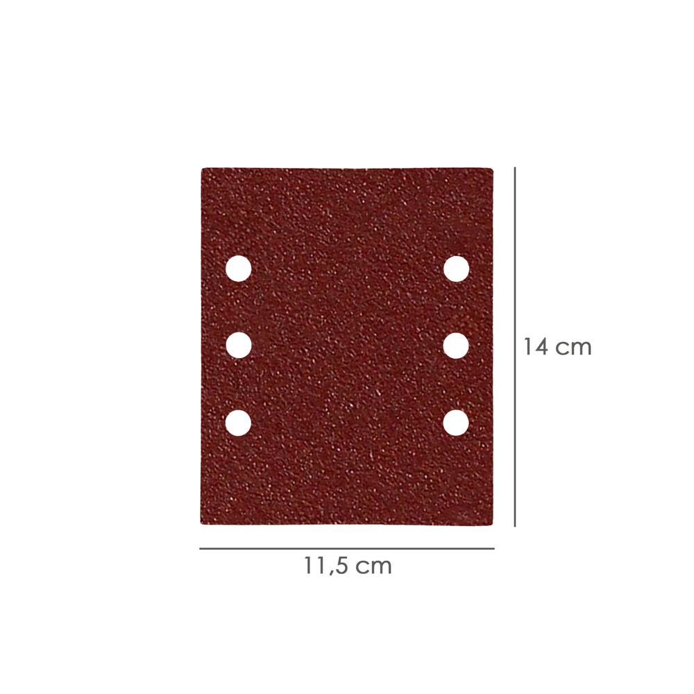 Lija Recambio Con Velcro 114x140 mm. Con Agujeros Grano 120 (10 Piezas) - Imagen 2