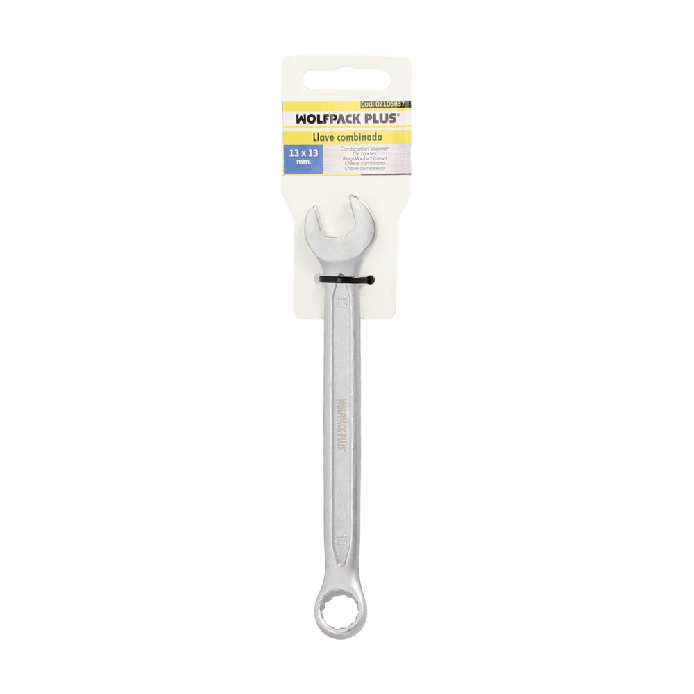 Llave Combinada Plus 13x13 Acero Cromo Vanadio DIN 3113. Llave Doble Boca, Llave Fija, Llave Estrella - Imagen 3