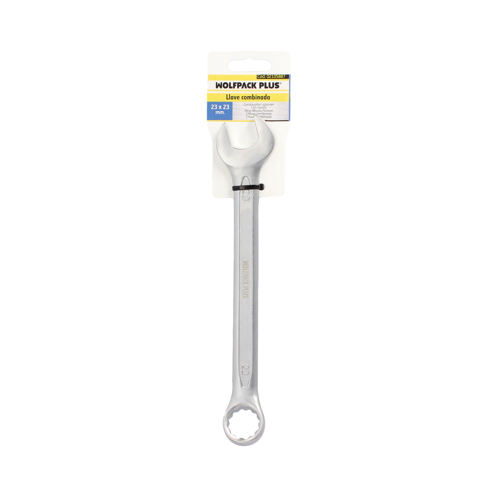 Llave Combinada Plus 23x23 Acero Cromo Vanadio DIN 3113. Llave Doble Boca, Llave Fija, Llave Estrella - Imagen 3
