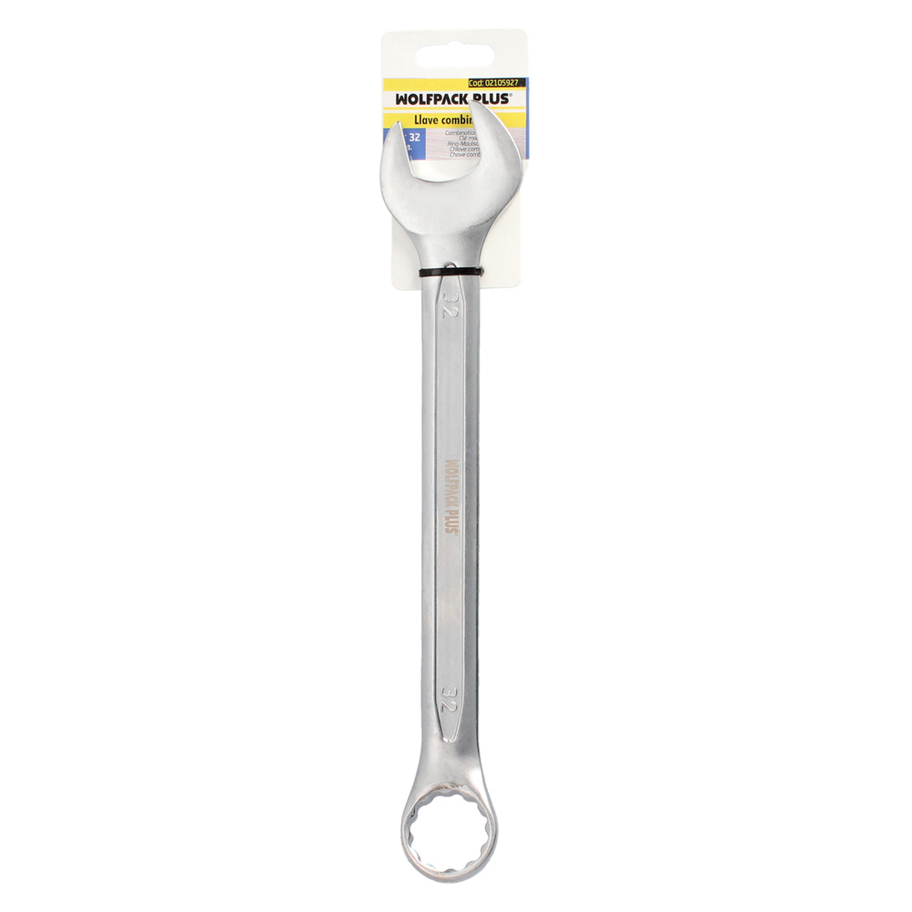 Llave Combinada Plus 32x32 Acero Cromo Vanadio DIN 3113. Llave Doble Boca, Llave Fija, Llave Estrella - Imagen 3