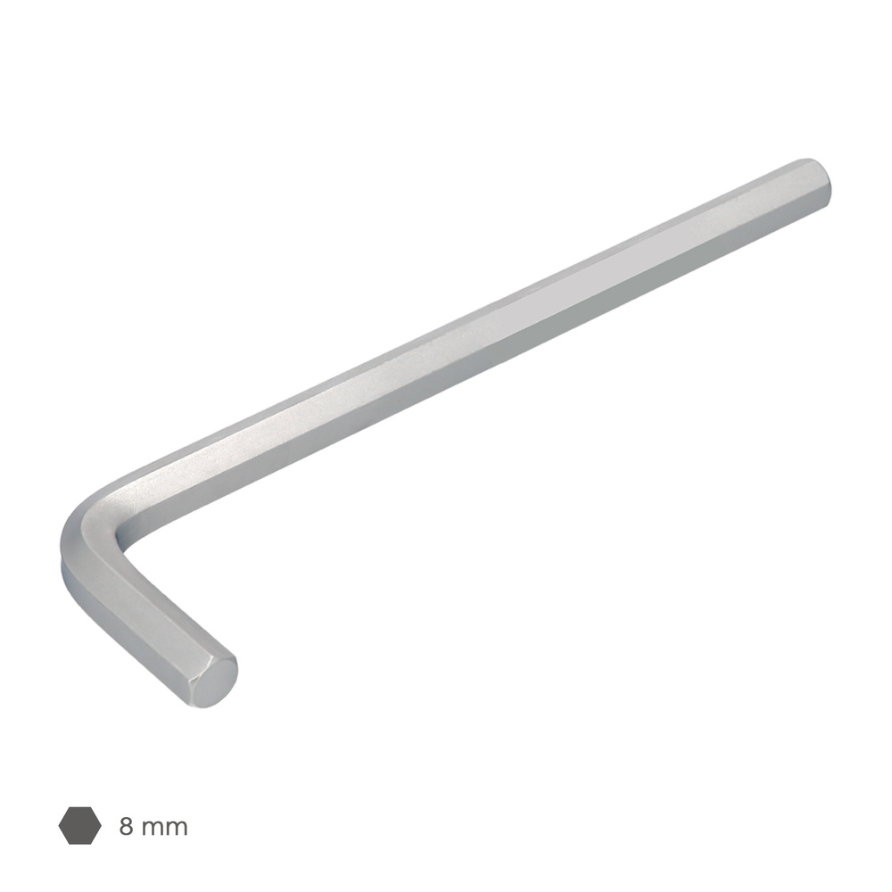 Llave Allen Larga Acero Cromo Vanadio Profesional 8,0 mm. Llave Hexagonal, Llave Allen Taller Mecanica, Llave Allen Bricolaje - Imagen 3