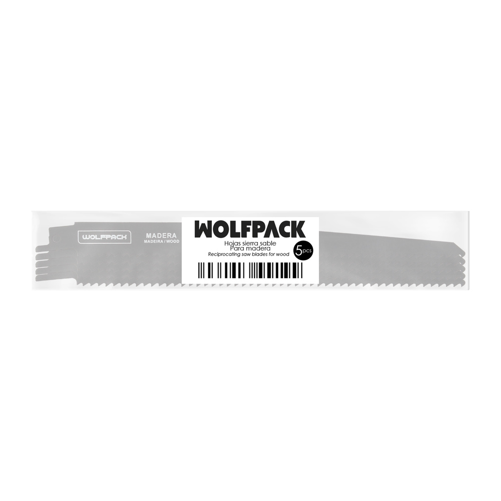 Hoja Para Sierra Sable Madera 228 mm. 6 TPI. 5 piezas. Especial para madera. - Imagen 5