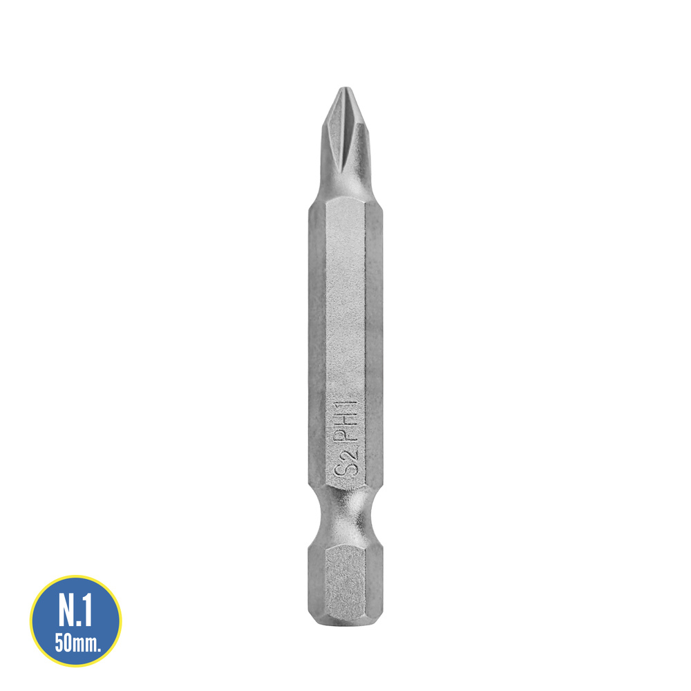 Puntas Largas Destornillador Phillips Nº 1 (20 Piezas). Acero S2 al Cromo Vanadio. Puntas Hexagonales, Destorpuntas, - Imagen 2