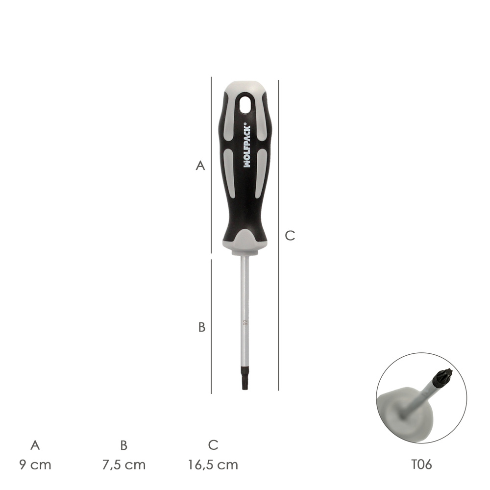 Destornillador Torx Acero S2 Mango TPR Bimaterial. Medida T06 x Ø 3,0 x 75 mm. - Imagen 2