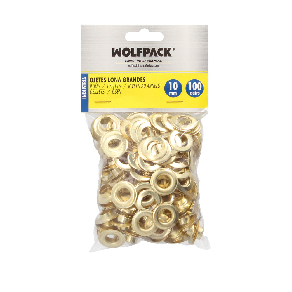 Ojetes / Ojales Metalicos Grandes Para Lona Ø Interior 10 mm. (Bolsa 100 Unidades) - Imagen 4