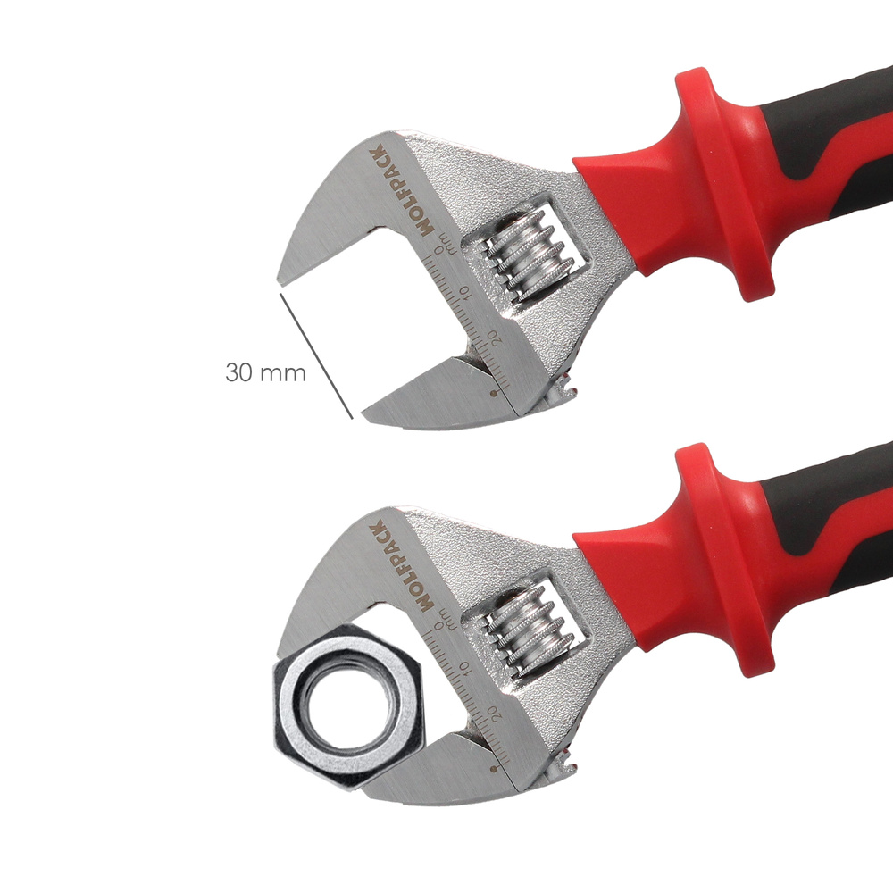Llave Ajustable Aislada VDE 8". Llave Ajustable Aislada, Llave Inglesa, Llave Moleta Aislada, - Imagen 3