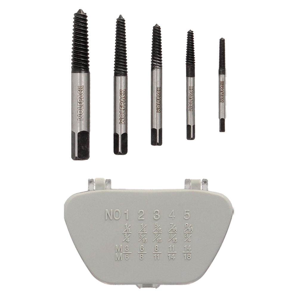 Juego Extractores Conicos Para Tornillos (5 Piezas). Medidas 3 A 18 mm. Extractor Tornillos, Saca Tornillos. - Imagen 3