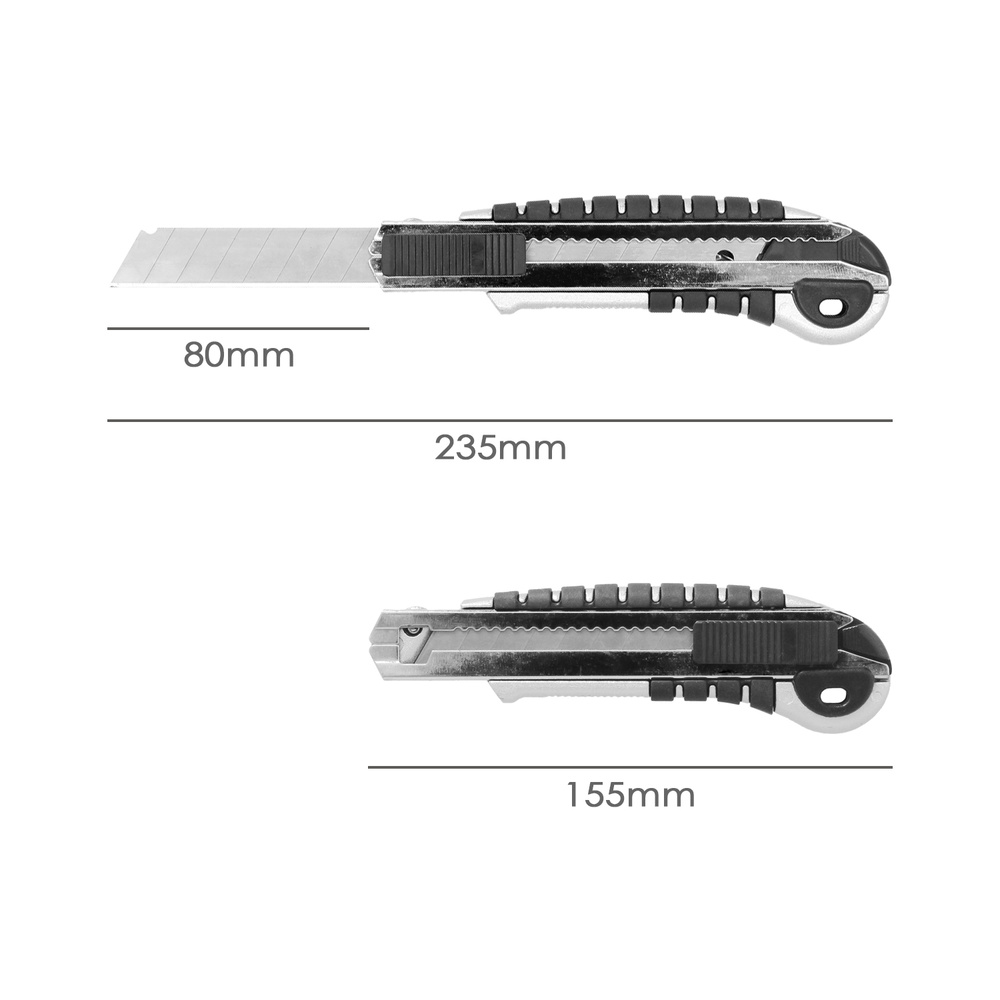Cutter Aluminio Profesional 18mm Con 5 Hojas Acero Sk5 - Imagen 2
