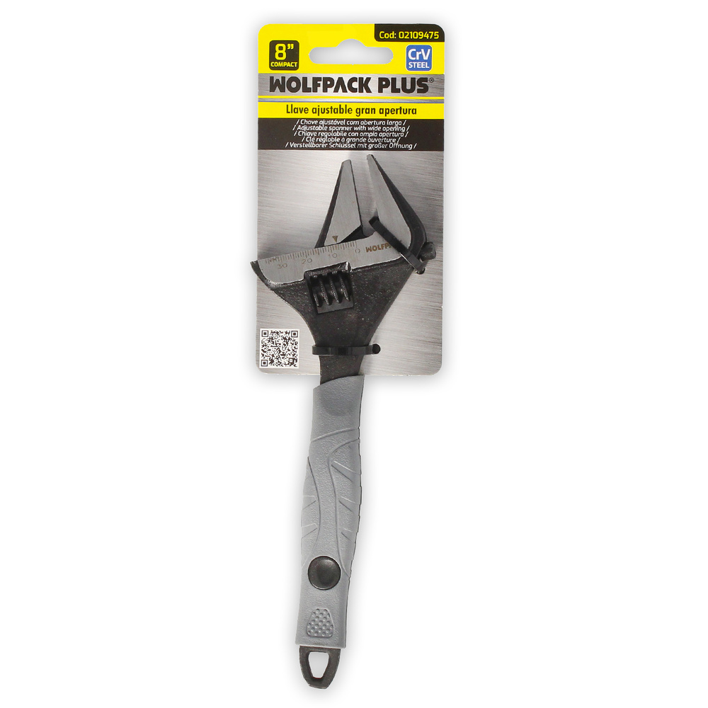 Llave Ajustable Gran Apertura Compact. Cromo Vanadio 8" Llave Inglesa, Llave De Expansion, Llave Gran Apertura - Imagen 5