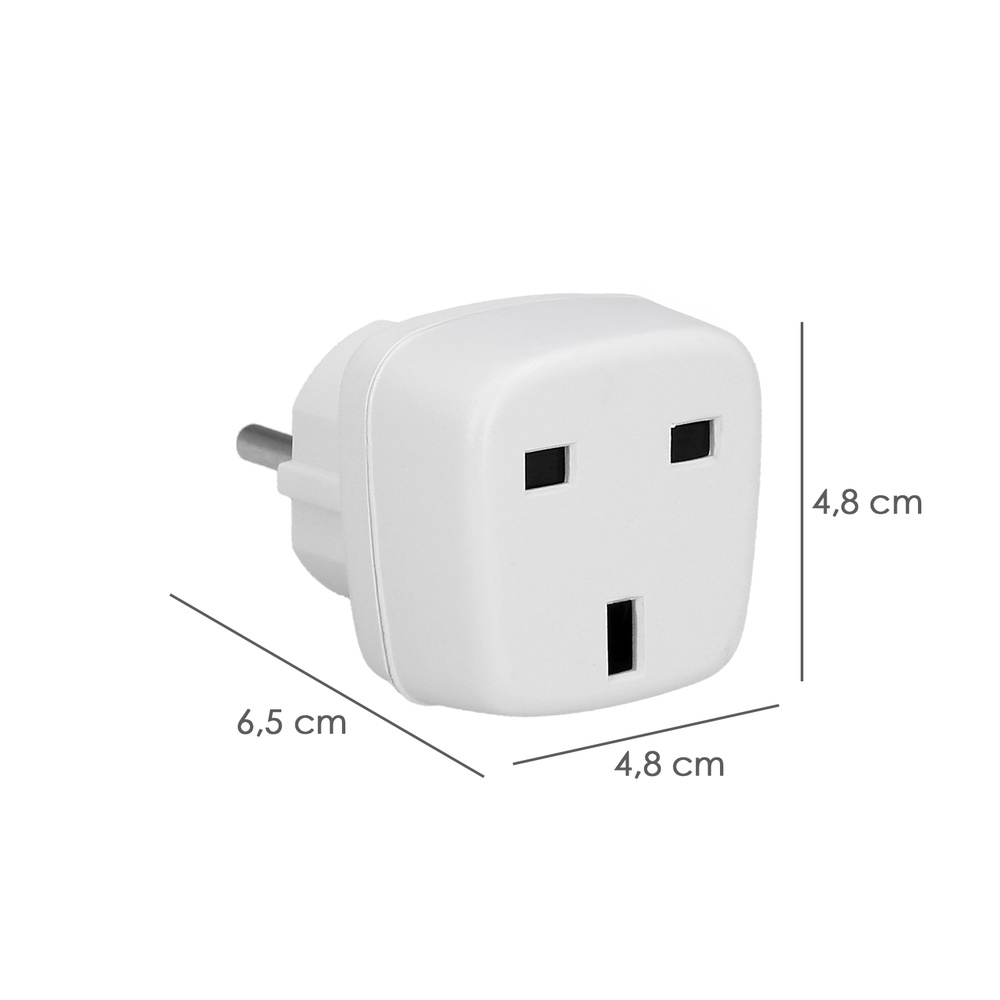 Adaptador Viaje Toma Inglesa A Schuko - Imagen 2