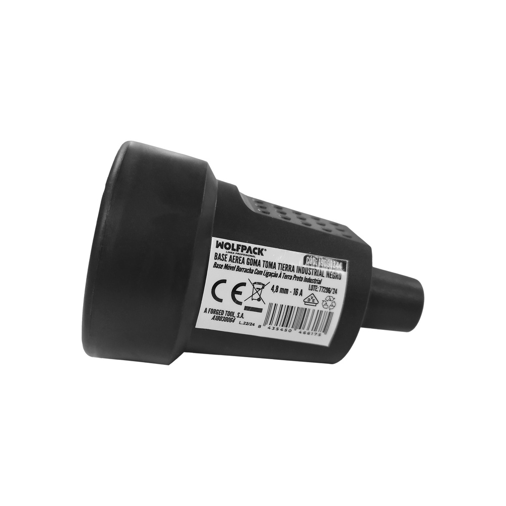 Base Aerea Toma Tierra Goma 4/4,8 mm. Negro (Industrial) - Imagen 5