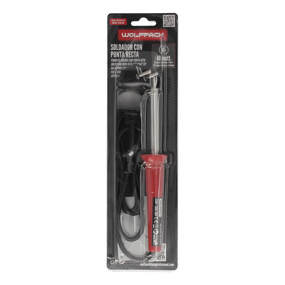 Soldador Wolfpack 40 Watt Punta Recta - Imagen 5