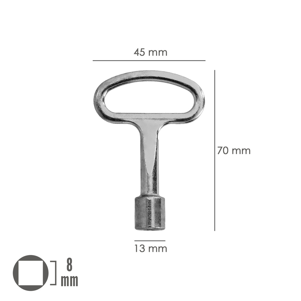 Llave Cierre Cuadrado 192 8 mm. - Imagen 2