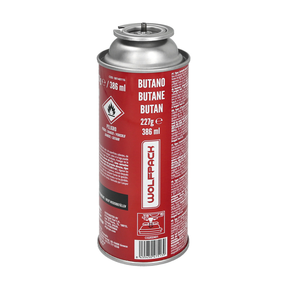 Cartucho Gas B250 (0,227 Kg.)