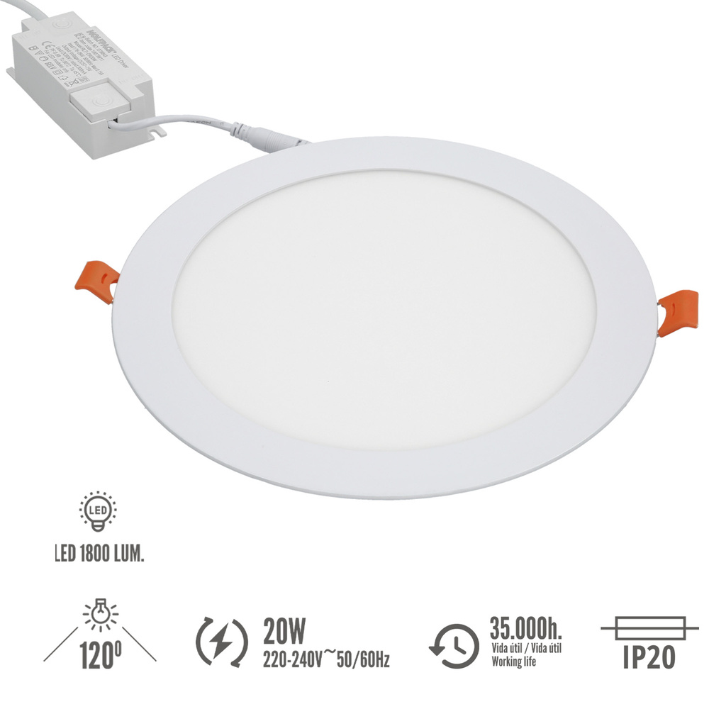 Downlight Led Empotrar 20 Watt 1800 Lumenes 4500K - Imagen 3