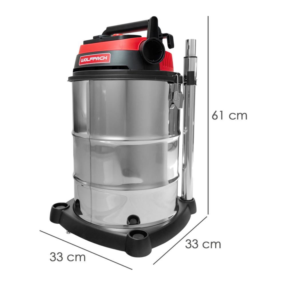 Aspirador Inoxidable 30 Litros / 1400 Watt. Interruptor Sincronizado. - Imagen 2