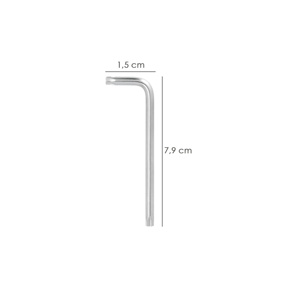 Llave Torx Larga Acero Cromo Vanadio Profesional T06 mm. Llave Estrella, Llave Allen Estrella - Imagen 2
