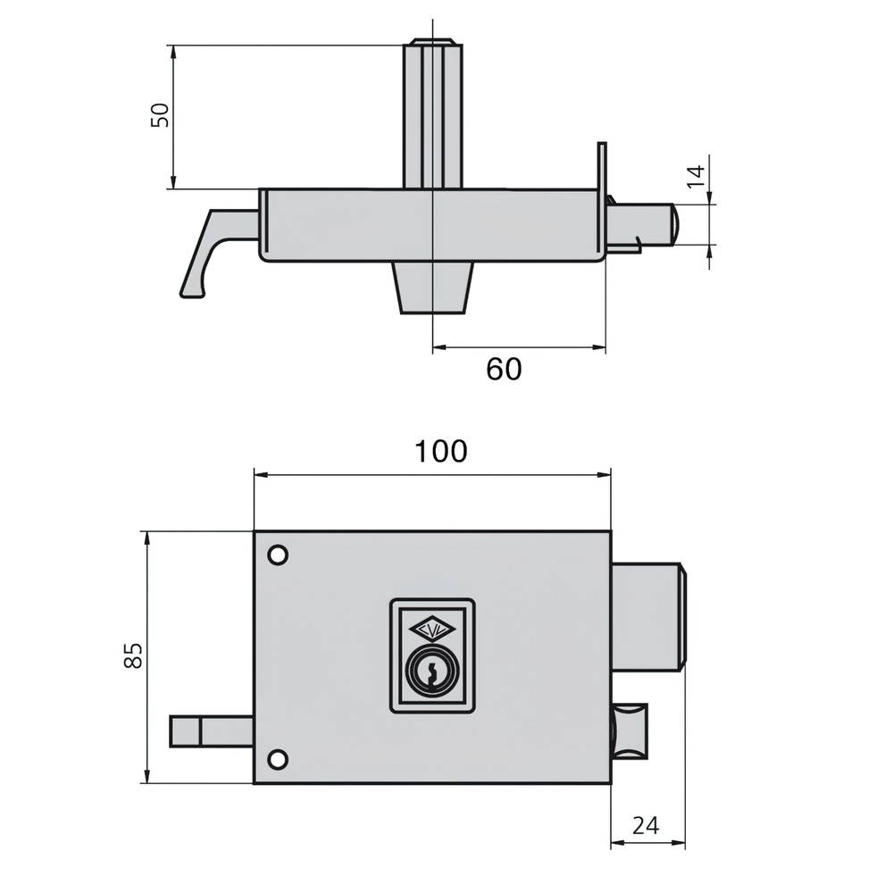 Cerradura Cvl 1125ar/ 10/he Izquierda - Imagen 2