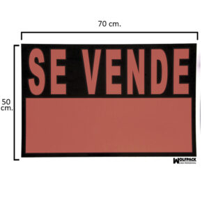 Cartel Se Vende 70x50 (Alt.) cm.