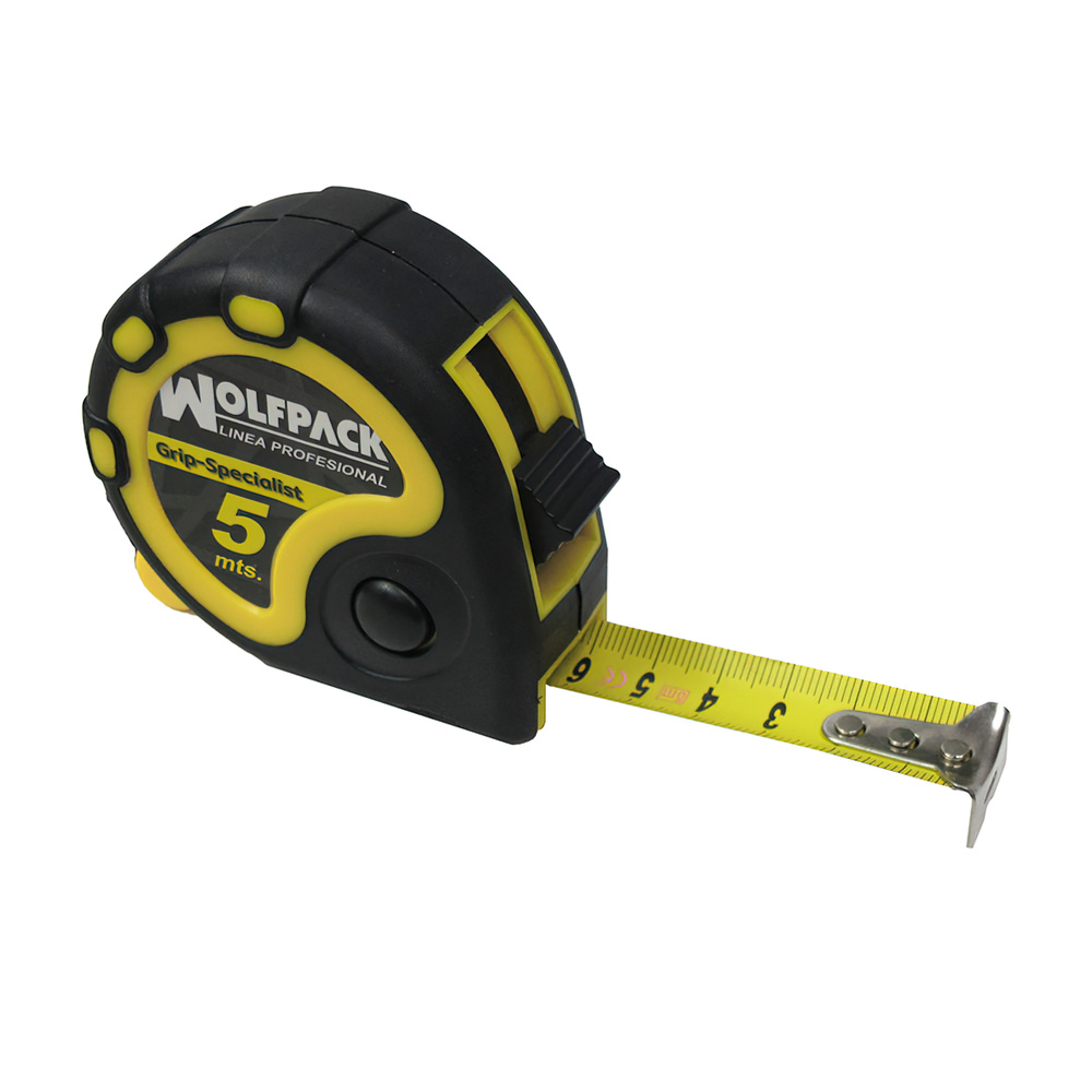 Flexometro 5 Metros Con Freno Wolfpack Grip Special - Imagen 3