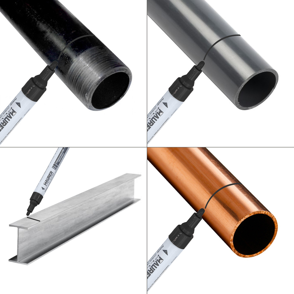 Rotulador Marcador Obra Profesional Pintura Permanente Negro - Imagen 4