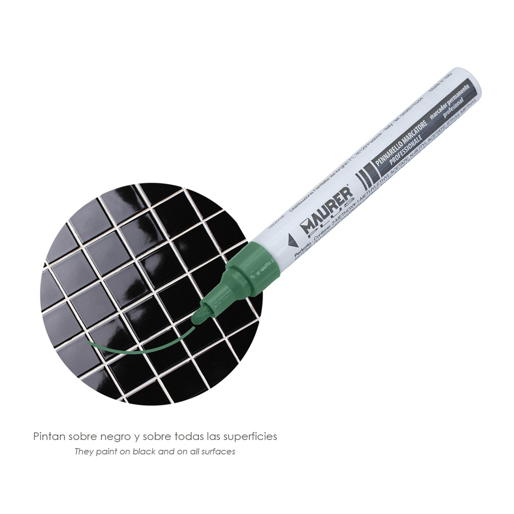 Rotulador Marcador Obra Profesional Pintura Permanente Verde - Imagen 2