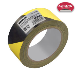 Cinta Señalizacion Adhesiva Suelo, Bicolor Amarilla Y Negra, 33 mt x 50 mm.