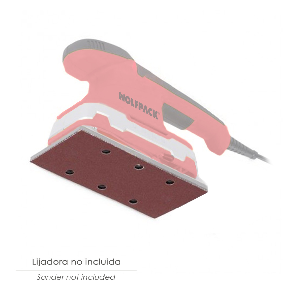 Lija Recambio Con Velcro 115x280 mm. con Agujeros Grano 180 (10 Piezas) - Imagen 5