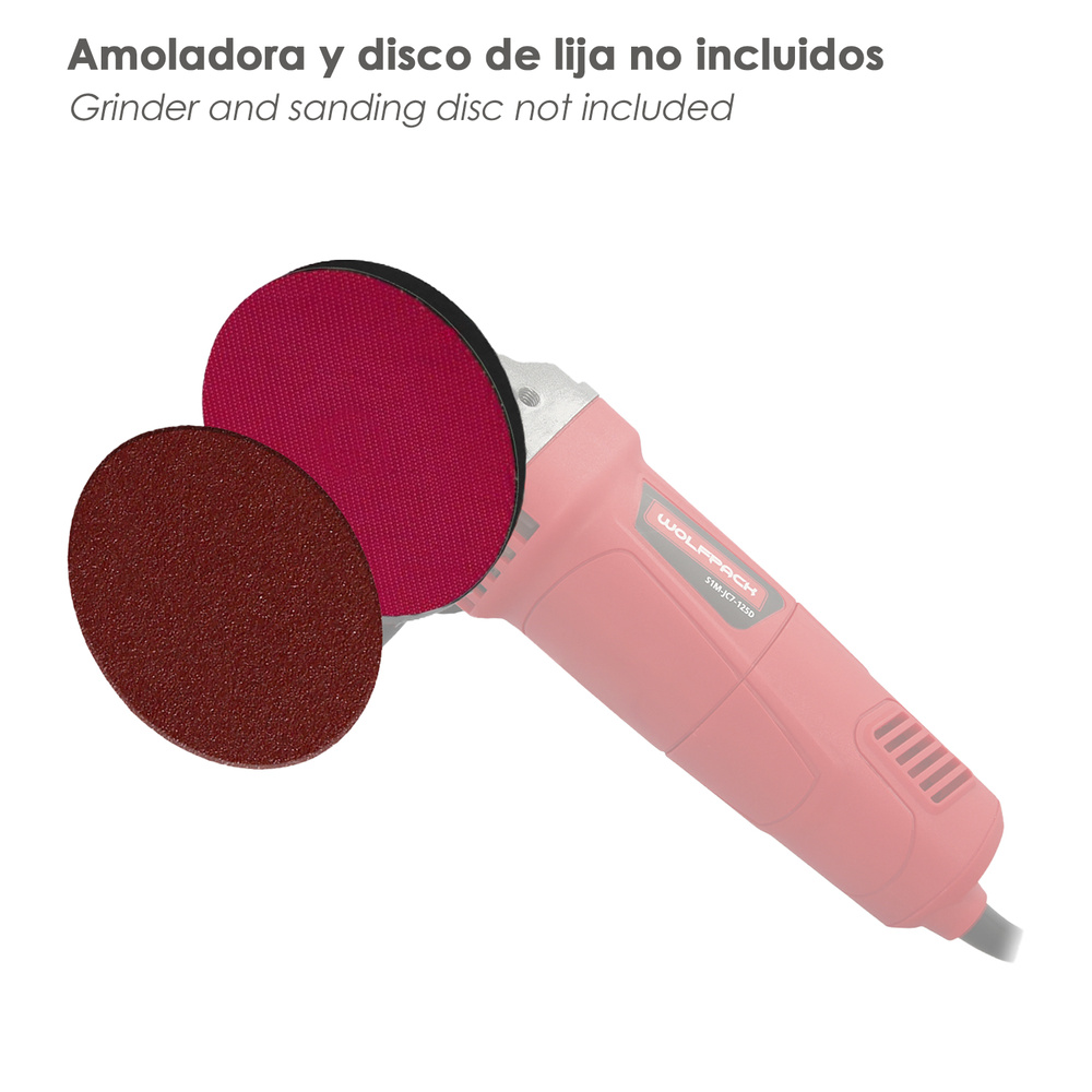 Plato Amoladora Nylon Con Velcro Ø 178 mm. Anclaje Rosca M14 - Imagen 4