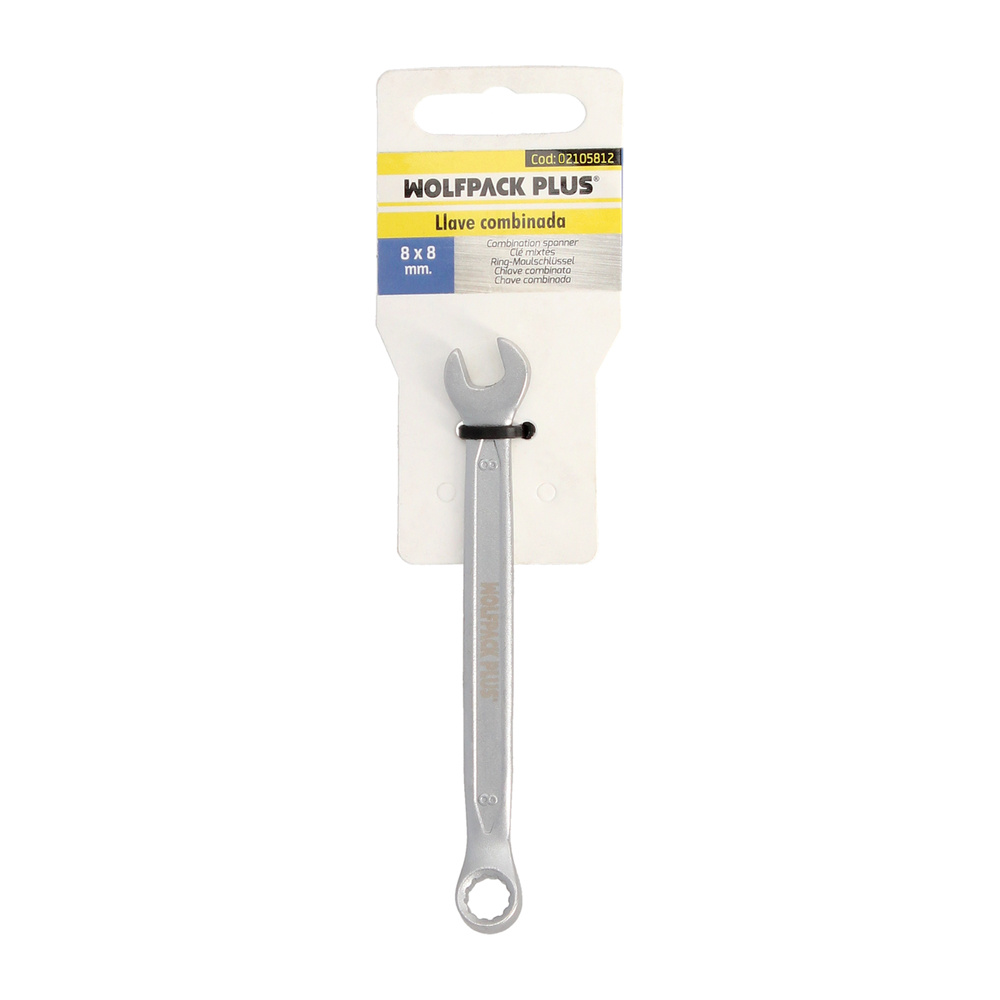Llave Combinada Plus 8x8 Acero Cromo Vanadio DIN 3113. Llave Doble Boca, Llave Fija, Llave Estrella - Imagen 3
